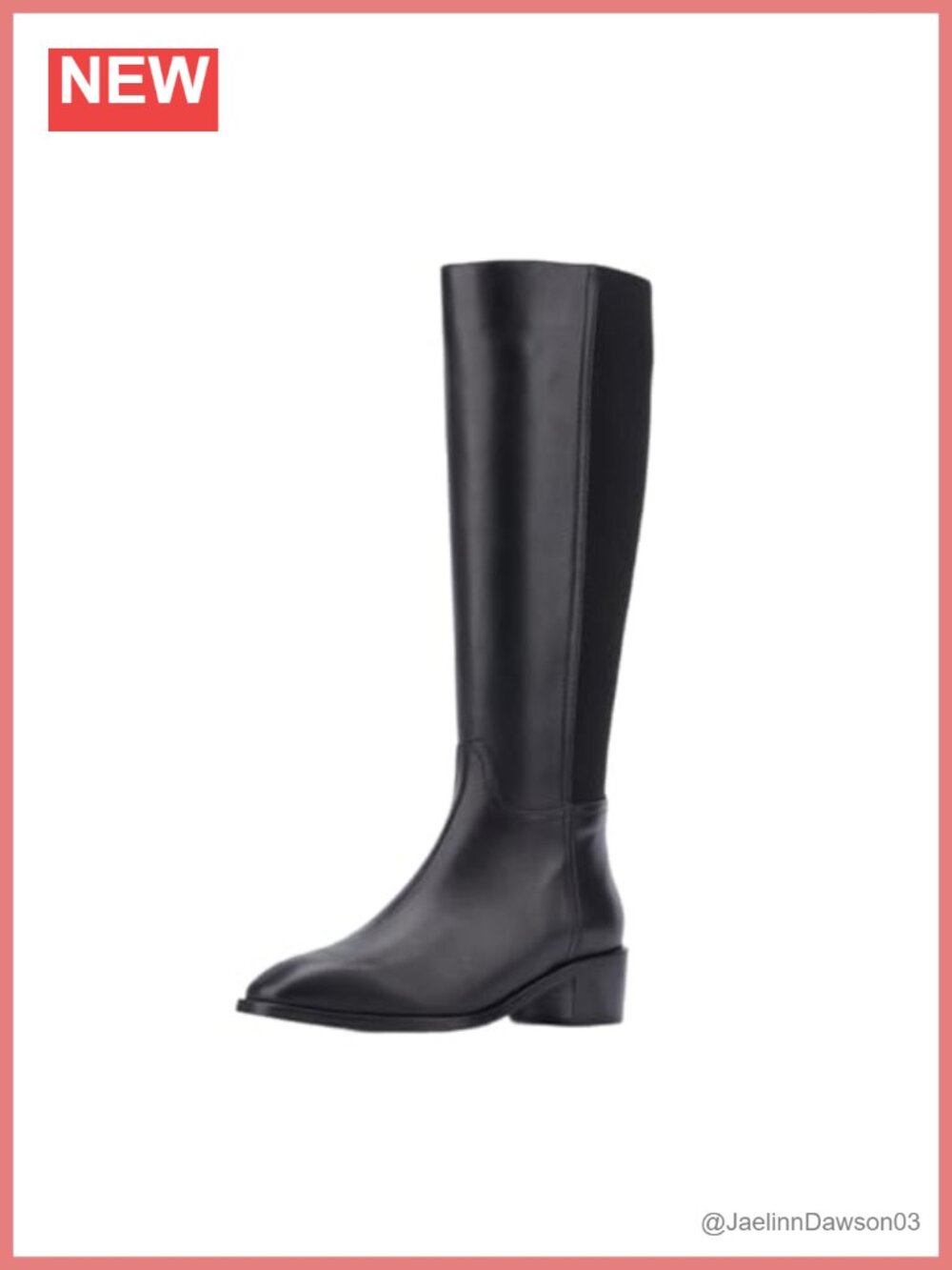 Water Resistant Knee-High Fashion Boots with Block Heel